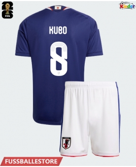 Günstige Japan Takefusa Kubo #8 Heimtrikotsatz Kinder WM 2026 Kurzarm (+ Kurze Hosen)
